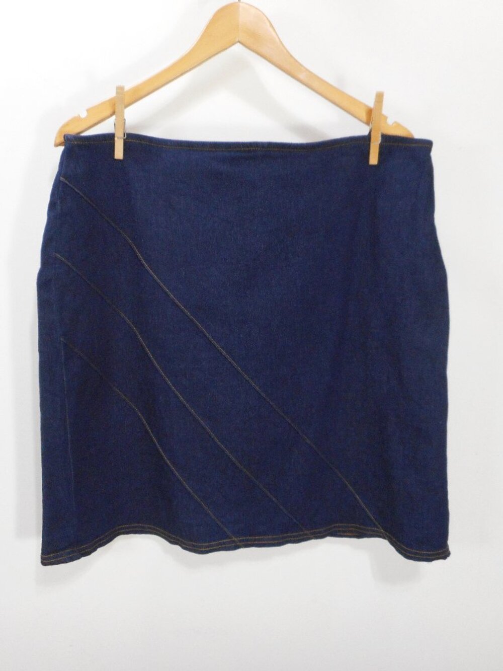 Hana Women's Size 16 Denim Skort with attached Shorts Dark Wash Vintage Zip Vtg